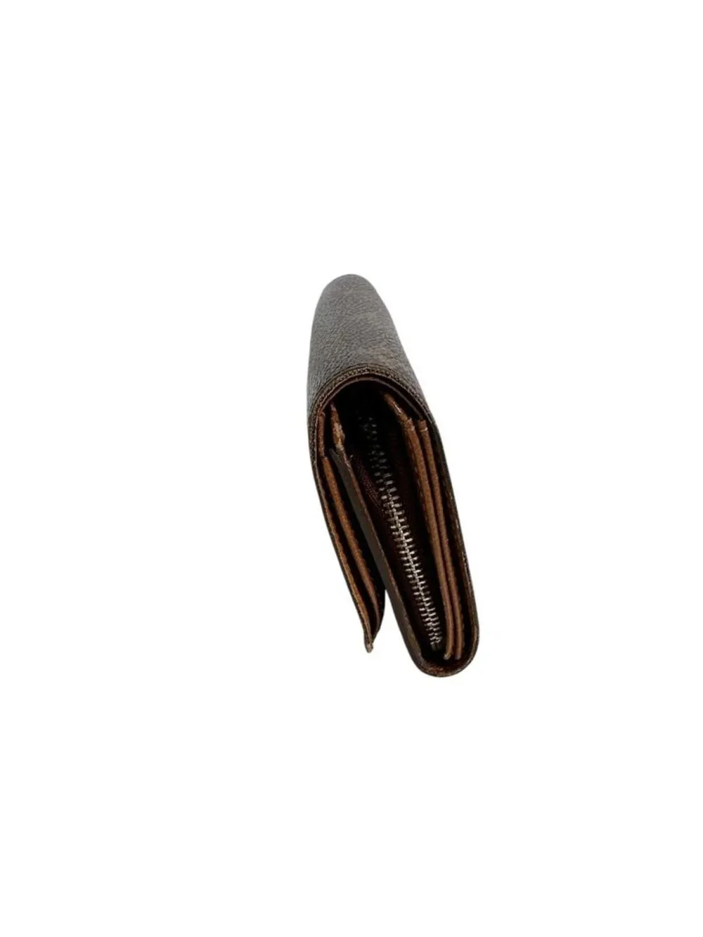 ★SOLD★ Louis Vuitton Monogram L-shaped Zipper Porte Monnaie Vie Tresor Fold - Picture 3 of 15